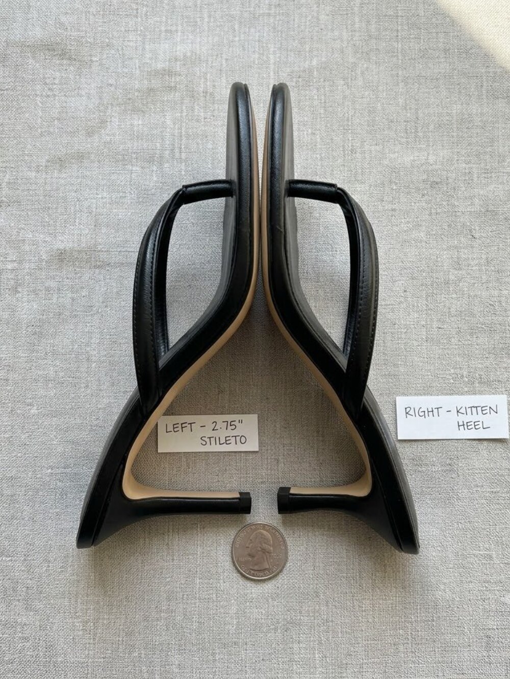 MISMATCHED PAIR - Skip Stiletto ($110) & Lift Kitten Heel ($85) - Size 7.5